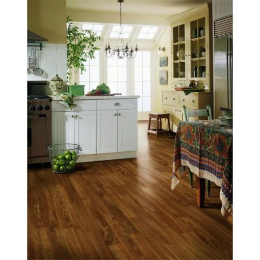 Armstrong Flooring Pickwick Landing I 12-ft W Cut-to-Length Bear Path Oak Dark Brown Wood Look Low-Gloss Finish Sheet Vinyl -Flooring Shop