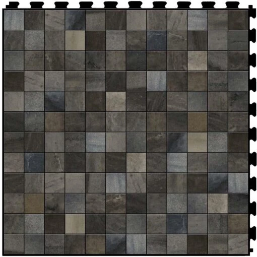 Perfection Floor Tile Master Mosaic Castle Stone/Satin 20-in X 20-in Water Resistant Interlocking Luxury Flooring (16.7-sq Ft) -Flooring Shop