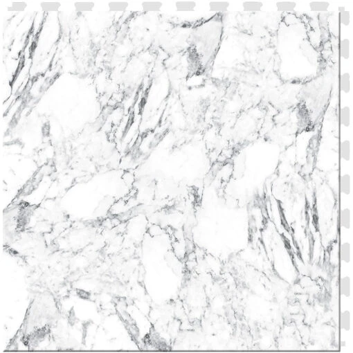 Perfection Floor Tile Gemstone Collection Gray Marble/Satin 20-in X 20-in Water Resistant Interlocking Luxury Flooring (16.7-sq Ft) -Flooring Shop