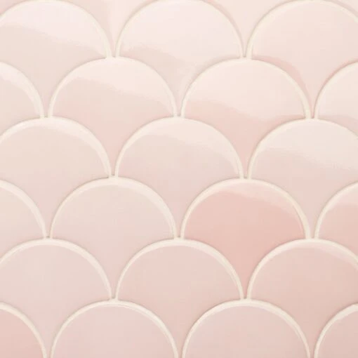 Bond Tile Riptide Rose 2.44 In. X 5 In. Fish Scale Polished Ceramic Wall Tile (48 Pieces 4.06 Sq. Ft. / Case) -Flooring Shop 057baee8 389e 4871 bbd4