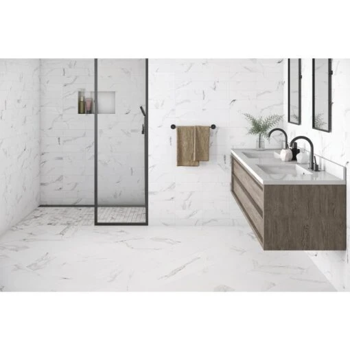 ELIANE Belmar White 12 In. X 24 In. Porcelain Floor And Wall Tile (14 Sq. Ft. / Case) -Flooring Shop 07802b61813233f4bc3604f5fa2f57e7 17978bc8 ec9c 4978 ac28