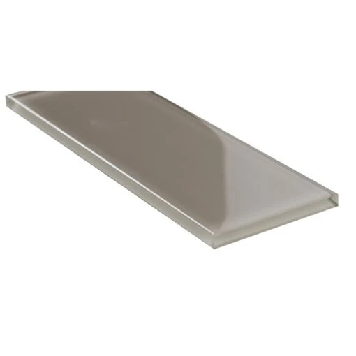 MSI Pebble 3 In. X 9 In. X 8mm Glossy Glass Gray Subway Tile (3.8 Sq. Ft. /case) -Flooring Shop