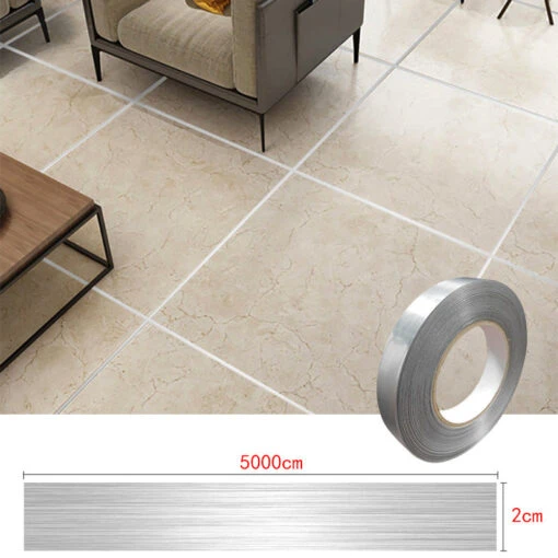 Ceramic Tile Mildewproof Gap Tape Tile Gap Sealing Tape Waterproof Foil Strip Silver Golden Rims -Flooring Shop 1218313e 7d26 4009 b63a