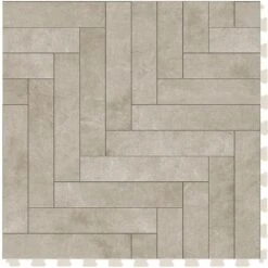 Perfection Floor Tile Master Mosaic Castle Stone/Satin 20-in X 20-in Water Resistant Interlocking Luxury Flooring (16.7-sq Ft) -Flooring Shop 14117373 1800x1800