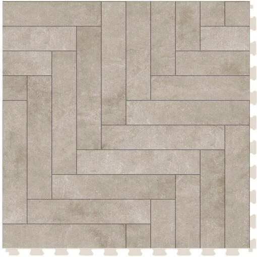 Perfection Floor Tile Master Mosaic Castle Stone/Satin 20-in X 20-in Water Resistant Interlocking Luxury Flooring (16.7-sq Ft) -Flooring Shop