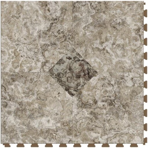 Perfection Floor Tile Breccia Collection Breccia Machiato/Satin 20-in X 20-in Water Resistant Interlocking Luxury Flooring (16.7-sq Ft) -Flooring Shop 14863908 75f17f97 8da4 456b afd9