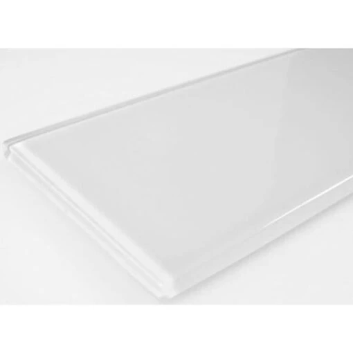 ABOLOS Metro Snow White Subway 3 In. X 12 In. Glossy Glass Wall Tile (10 Sq. Ft. / Case) -Flooring Shop