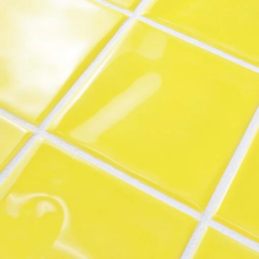 Merola Tile Twist Square Yellow Lemon 11-3/4 In. X 11-3/4 In. Ceramic Mosaic (9.79 Sq. Ft. /Case) -Flooring Shop