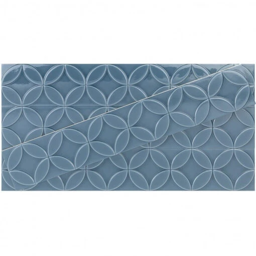 Bond Tile Sheffield Deco Blue 4 In. X 24 In. Polished Ceramic Wall Tile (8 Pieces 5.16 Sq. Ft. / Box) -Flooring Shop 17b2be02 8bc9 4ca5 bd43