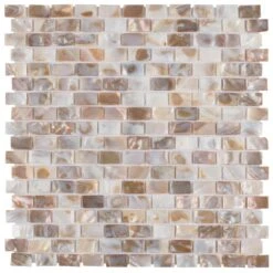 Merola Tile Conchella Subway Natural 12-1/4 In. X 12-1/2 In. X 2 Mm Natural Seashell Mosaic Tile -Flooring Shop 186862551507a81788b549fe2e0acb47 1800x1800