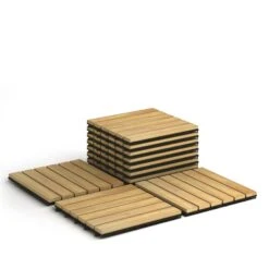 Costway 10PCS 12'' X 12'' Acacia Wood Deck Tiles Interlocking Patio Pavers Stripe Pattern -Flooring Shop 19b4be76 c374 4b64 b774 ad993c54f544.1cad0560a347b53b5a598ba2ca6fbf49 1800x1800