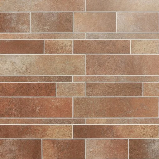 Bond Tile Easy Luxe Railroad Terra 11.81 In. X 11.81 In. SPC Peel And Stick Tile (0.96 Sq. Ft. / Sheet) -Flooring Shop 1a6558bc 9b10 4ab0 af70