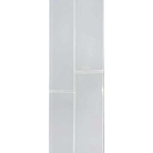 ABOLOS Metro Snow White Subway 3 In. X 12 In. Glossy Glass Wall Tile (10 Sq. Ft. / Case) -Flooring Shop