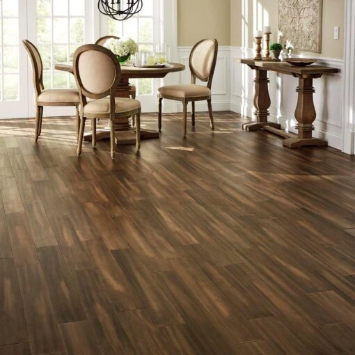 Home Decorators Collection Horizontal Hand Scraped Sepia 3/8 In. T X 5 In. W X 38.58 In. L Click Lock Bamboo Flooring (26.79 Sq. Ft. / Case) -Flooring Shop