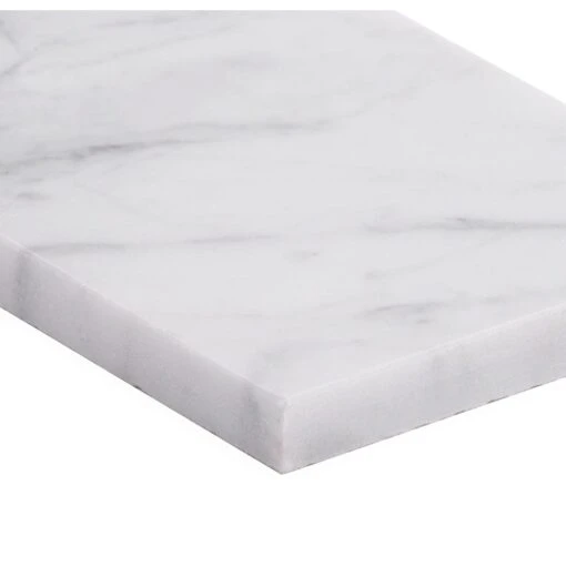 Ivy Hill Tile White Carrara 3 In. X 6 In. X 9mm Polished Marble Subway Tile (40 Pieces / 5 Sq. Ft. / Box) -Flooring Shop