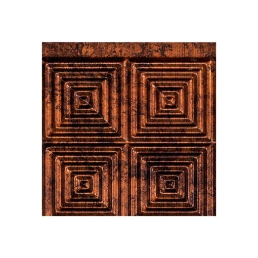 Fasade Easy Installation Miniquattro Moonstone Copper Backsplash Panel For Kitchen And Bathrooms (6" X 6" Sample) -Flooring Shop 24ad6517 d25c 498d b73c