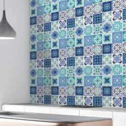 Walplus Peel And Stick Wall Tile Sticker Kitchen Bathroom Backsplash Splashback Tile Paint Stick On Tile Daliah Blue And Turquoise Mediterranean -Flooring Shop 25177095 2e3c 404a b561 65f0bea34190.31d70a19082e7749528886b0af95b98e 1800x1800