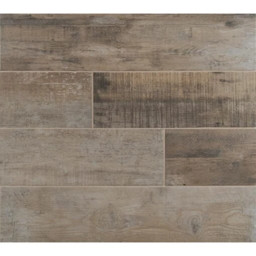 MSI Barnwood Cognac 8 In. X 36 In. Matte Porcelain Floor And Wall Tile (14 Sq. Ft. / Case) -Flooring Shop