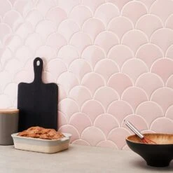 Bond Tile Riptide Rose 2.44 In. X 5 In. Fish Scale Polished Ceramic Wall Tile (48 Pieces 4.06 Sq. Ft. / Case) -Flooring Shop 27b55a16 8fcb 4e15 9f31 c341cefacddd.f9f6f46653866e1033e2cb44abf19c40 1800x1800