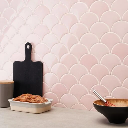 Bond Tile Riptide Rose 2.44 In. X 5 In. Fish Scale Polished Ceramic Wall Tile (48 Pieces 4.06 Sq. Ft. / Case) -Flooring Shop 27b55a16 8fcb 4e15 9f31