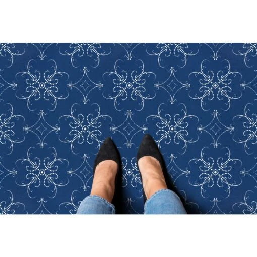 ACHIM Retro Navy Pearl 12 In. X 12 In. Self-Adhesive Vinyl Floor Tile (20 Tiles/20 Sq. Ft.) -Flooring Shop