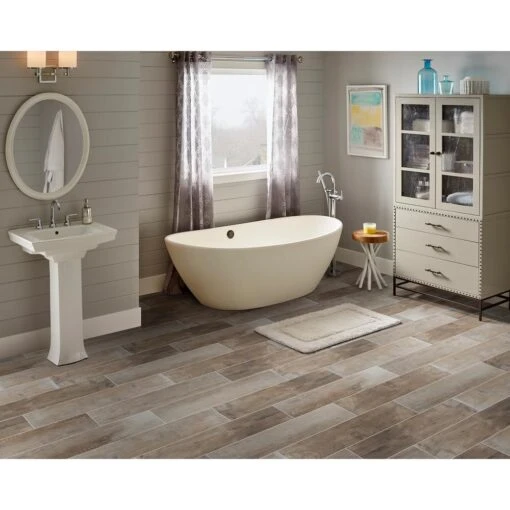 MSI Barnwood Cognac 8 In. X 36 In. Matte Porcelain Floor And Wall Tile (14 Sq. Ft. / Case) -Flooring Shop