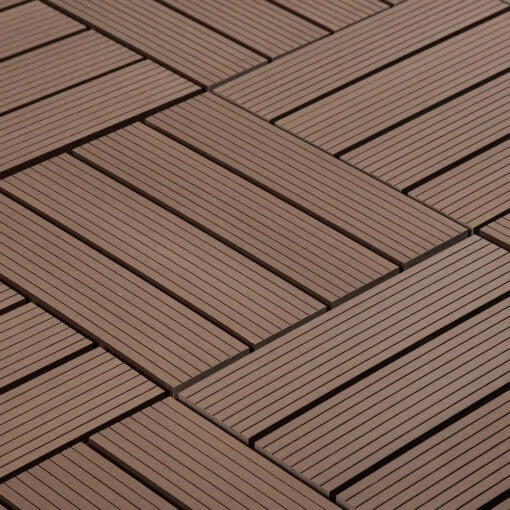 BuildDirect Brown 12" X 12" Interlocking Deck Tile (10sq. Ft. Per Box) -Flooring Shop 3046b2bf 35c7 4605 97b8