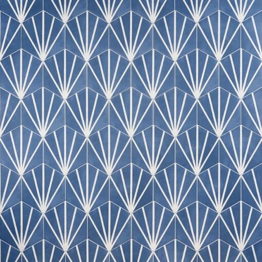 GeoHex Azul Symmetry 8" Porcelain Matte Tile -Flooring Shop 3472160f 25ff 4fe8 9331