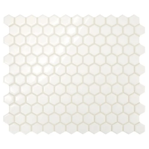 Daltile Premier Accents Powder White Hexagon 10 In. X 12 In. X 4 Mm Porcelain Mosaic Floor And Wall Tile (0.84 Sq. Ft. / Piece) -Flooring Shop