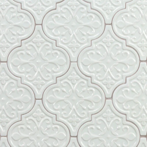 Bond Tile Roma Florid Blue 6.25 In. X 7.25 In. Ceramic Arabesque Wall Tile (30 Pieces 4.84 Sq. Ft. / Box) -Flooring Shop 35e9a2db a746 4160 85a4