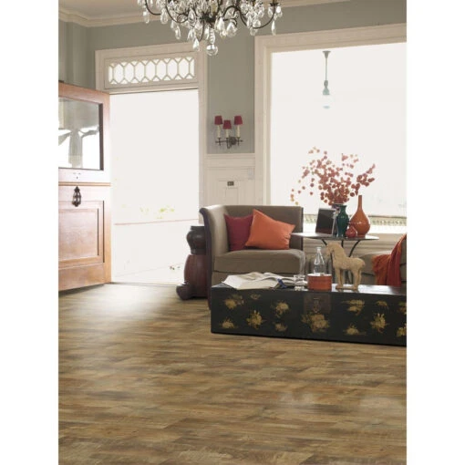 STAINMASTER SoftStep Plus 12-ft W Cut-to-Length Huntington Coffee Wood Look Low-Gloss Finish Sheet Vinyl -Flooring Shop