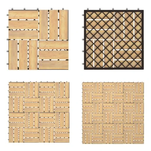 Giantex 40-Piece Acacia Wood Deck Tiles Patio Interlocking Floor Tiles -Flooring Shop 3d2265ae 70b4 459c 8b1e