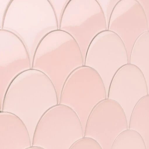 Bond Tile Riptide Rose 2.44 In. X 5 In. Fish Scale Polished Ceramic Wall Tile (48 Pieces 4.06 Sq. Ft. / Case) -Flooring Shop 3f2d875c eab2 42b6 bdac