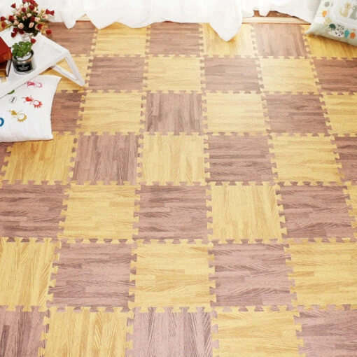 TureClos Home Floor Mat Carpet Blanket Exercise Gym Kid Play Crawling Wood Pattern Foam Carpet -Flooring Shop 42622deb d4ea 4bae ad7b