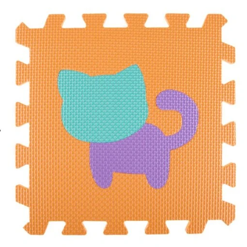 Hey! Play! Multi-Colored 12.5 In. X 12.5 In. X 0.25 In. Interlocking EVA Foam Animal Puzzle Floor Tile (16-Pack) -Flooring Shop