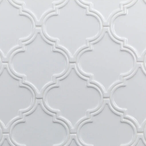 Bond Tile Roma White 6.25 In. X 7.25 In. Ceramic Arabesque Wall Tile (30 Pieces 4.84 Sq. Ft. / Box) -Flooring Shop 54e0b278 aad1 4eca b4b1