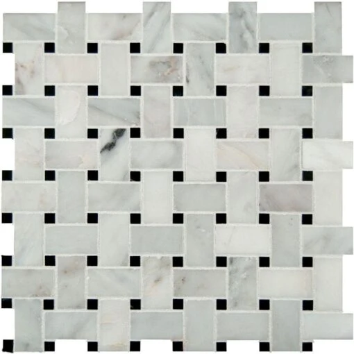 MSI Greecian White Basket Weave 12 In. X 12 In. X 10mm Honed Marble Mesh-Mounted Mosaic Tile (10 Sq. Ft. / Case) -Flooring Shop