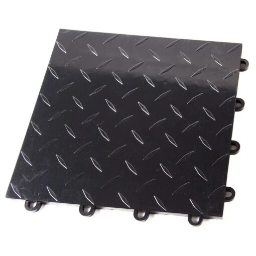 FlooringInc’s Nitro Garage Floor Tiles, Diamond Pattern, Interlocking, Black, 12"x12", 1 Pack, 1 Sq/ft -Flooring Shop 5cef78e9 93b5 4c52 93e3