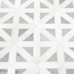 MSI Geometrica 12 In. X 12 In. X 10mm Bianco Dolomite Polished Marble Mesh-Mounted Mosaic Tile (10 Sq. Ft. / Case) -Flooring Shop 5cfa0f5a64abfef9f9e9ddddded3e021 1800x1800