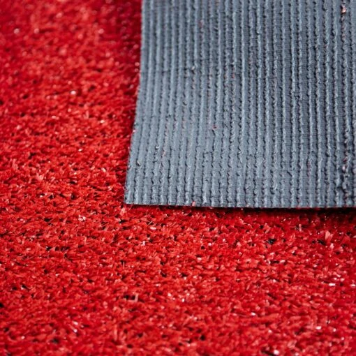 Evergreen 6 Ft. 7 In. X 9 Ft. 3 In. Red Artificial Grass Carpet -Flooring Shop