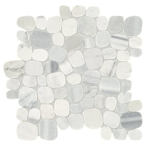 Daltile Stone Decor Shadow 12 In. X 12 In. X 10 Mm Marble Pebble Mosaic Floor And Wall Tile (0.95 Sq. Ft./ Piece) -Flooring Shop