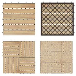 Costway 10PCS 12'' X 12'' Acacia Wood Deck Tiles Interlocking Patio Pavers Stripe Pattern -Flooring Shop 66683e70 ff16 4f70 890a d62c66fdab34.4215c241cb4aa650f37c3e45e4223b1f 1800x1800