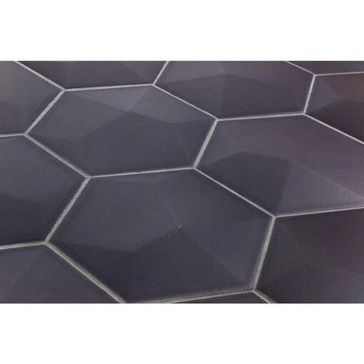 Magen 3D-Hex Dark Gray Matte Ceramic Hexagon Tile -Flooring Shop 6bc6423f e018 4324 b6b2