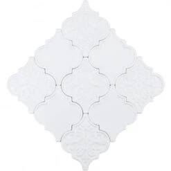 Bond Tile Roma White 6.25 In. X 7.25 In. Ceramic Arabesque Wall Tile (30 Pieces 4.84 Sq. Ft. / Box) -Flooring Shop 6bd019b9 a991 4d7c a167 58dbe87e550f.9454e25d8e29b9bdb21f715e9f4ce4b5 1800x1800