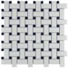 Merola Tile Metro Basketweave Matte White With Cobalt Dot 11-3/4 In. X 11-3/4 In. Porcelain Mosaic Tile (19.58 Sq. Ft./Case) -Flooring Shop 74fa86544ac42cbdfdbf28fa149ecc4f 1800x1800