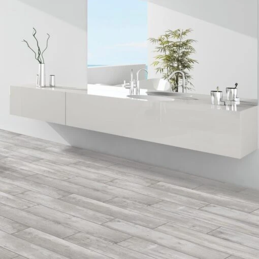 Florida Tile Home Collection Alaskan Powder 8 In. X 36 In. Porcelain Floor And Wall Tile (367.2 Sq. Ft./ Pallet) -Flooring Shop