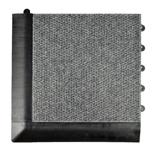 Greatmats Click Tile Black 2-3/8 In. X 12.14 In. X 5/8 In. Female Border Ramp With Loops (Case Of 4) -Flooring Shop