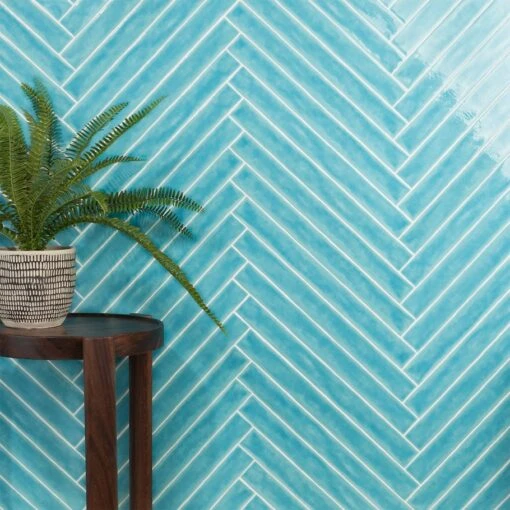 Bond Tile Capetown Turquoise 2 In. X 20 In. Polished Ceramic Wall Tile (20 Pieces 5.38 Sq. Ft. / Box) -Flooring Shop 809a1090 9707 4724 98ed