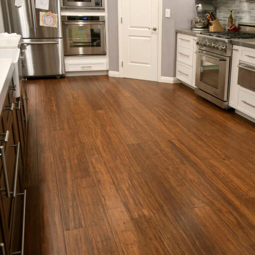 Cali Bamboo Cali Vinyl 10-Piece 7.125-in X 48.03-in Antique Java Luxury Locking Vinyl Plank Flooring -Flooring Shop