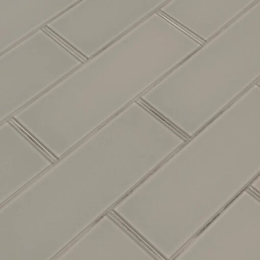 MSI Pebble 3 In. X 9 In. X 8mm Glossy Glass Gray Subway Tile (3.8 Sq. Ft. /case) -Flooring Shop